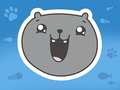 Cat charm cat charm illustration sticker mule stickermule