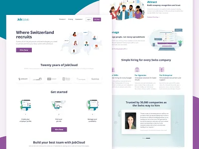 JobCloud Website branding design experience hr illustration interface job board recruitment responsive switzerland typography ui ui design user experience design user interface design ux ux design web website