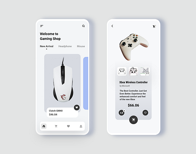 Gaming Product Shop App adobexd app app design controller gaming gaming app gaming design headphone mouse ui ui design ux