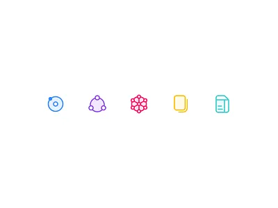 Atomic Design Icon Set app atomic atoms clean design geometric grid icon iconography iconset molecules organisms pages poland set simple templates ui vector