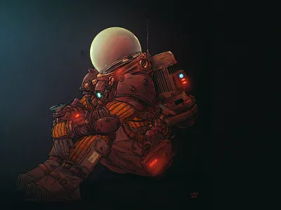 spacesuit digitalart drawingart hand drawn illustration wacom