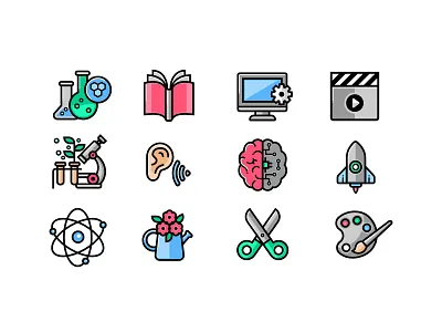 Icon Set affinity green humboldt icon illustration kids kit set web