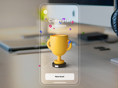 AR Trophy 3d app ar blender ios iosapp iphone mobile mobileapp trophy ui ux