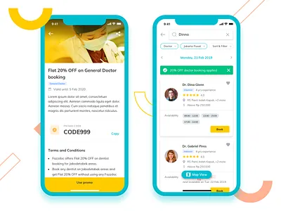 Fazzdoc Promo Page Design app booking doctor health hospital medical promo code promotion ui user experience user interface ux