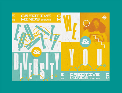 Brand Identity for "Creative Minds Scotland" brand design brand identity creative diversity equality graphic design logo logo design logotype poster