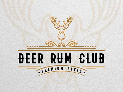 Deer Rum Club Logo. brand brand designer branding deer deer logo deer rum graphic designer logo logo designer logo ideas logo maker logos rum rum logo