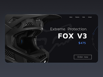 Landing page concept black design desktop enduro figma helmet landing landing page motocross motorcycle mx ui