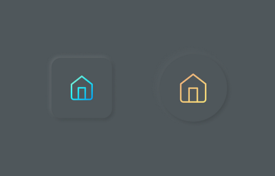 Dark Theme Home Icon black blue button button design dark mode design home icon minimal neon colors ui ux vector