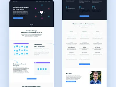 ClickUp Expert Landing Page clean clean ui coach landing page personal brand ui webdesign