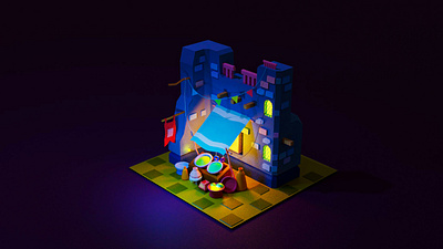 The old shop 3d art concept art design game art gameart gameprop illustration lowpoly3d videogame