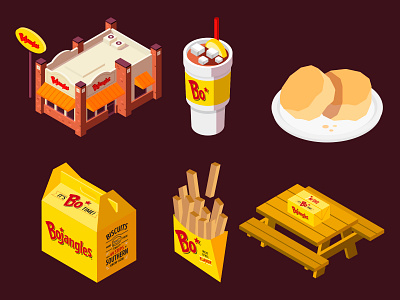 bojangles icons food icon illustration