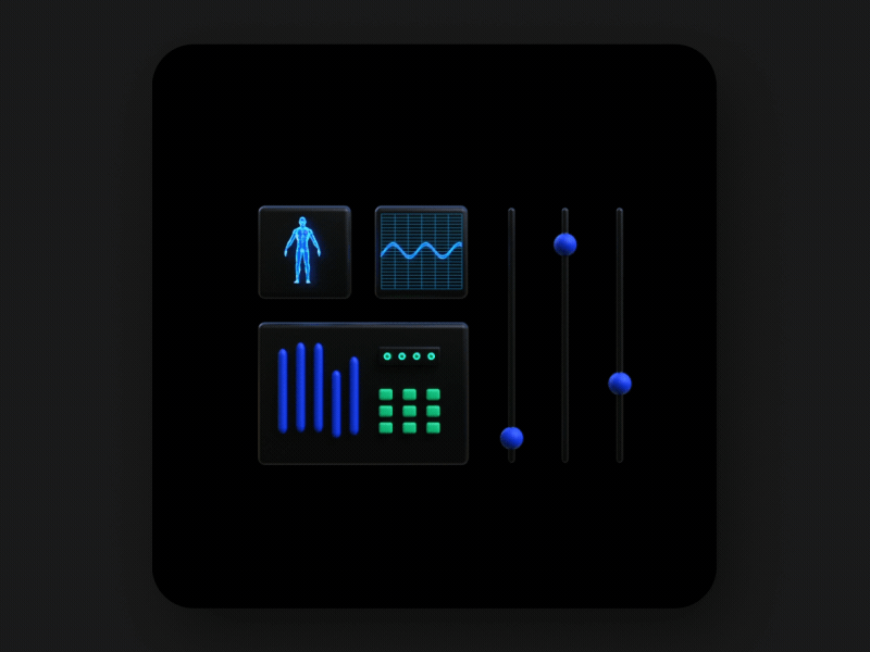 Personalization📅 analysis animation c4d cinema4d data health human logo medecine motion scan settings ui ux