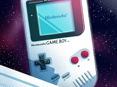 Nintendo Game Boy Illustration 4/4 80s 90s computer computer graphics console digital art flat game boy illustration minimal mortal kombat nintendo nintendoswitch photoshop space universe vector video game vintage wacom