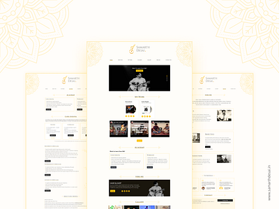 Samarth Desai | Website Design aesthetic branding classical figma indian musician portfolio website traditional uiux uxdesign webdesign website website design webui