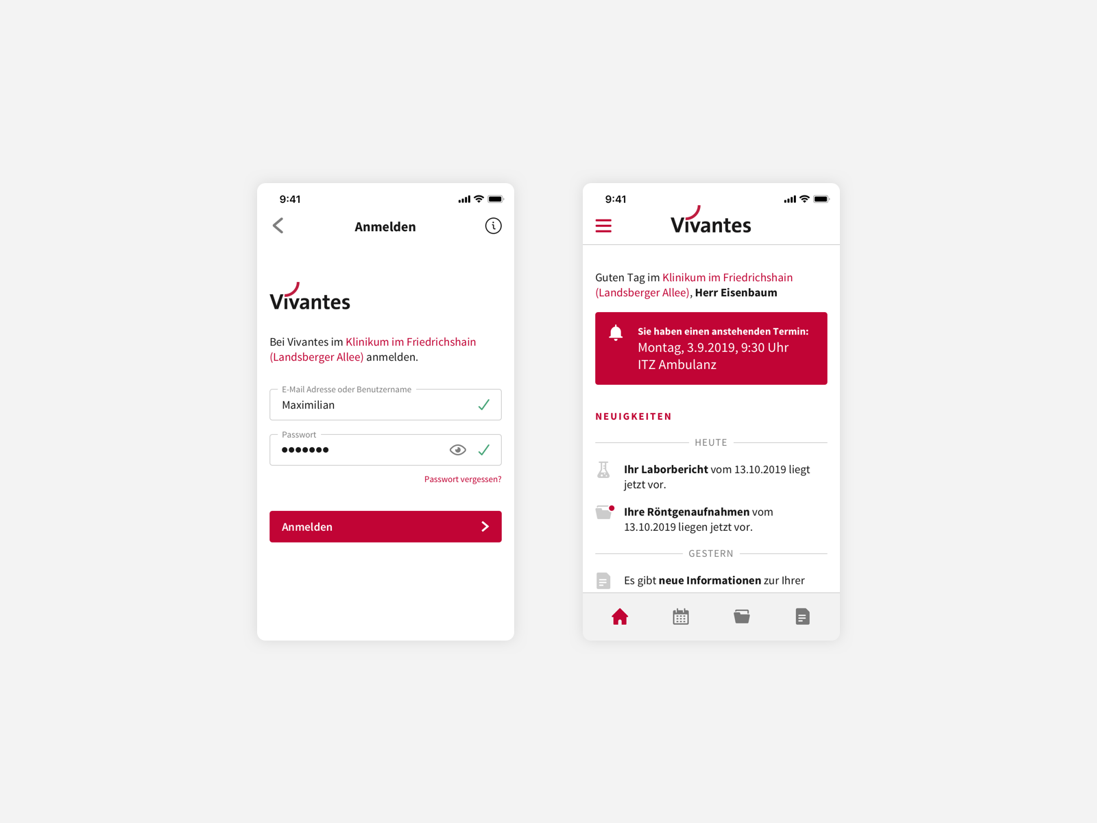 Example of Healthcare App