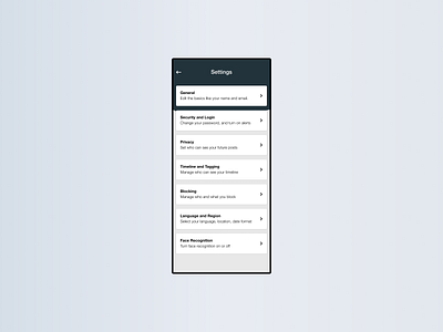 Settings Screen app clean clean design clean ui daily ui dailyui design flat material material design materialdesign minimal shadow shadows ui