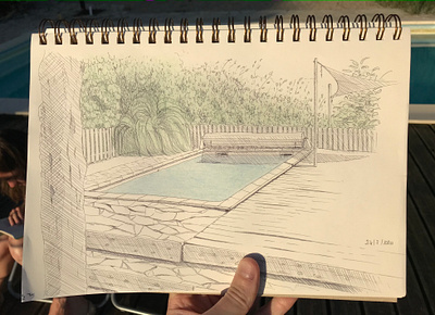 pool drawing hand drawn pen and paper pool