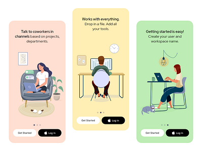 Onboarding android animation app creoeuvre illustration ios mobile onboarding ui ux work from home