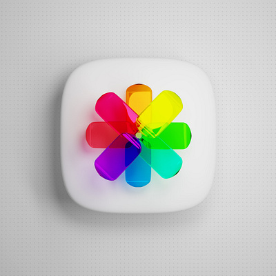 3D iOS Gallery Icon 3d apple design gallery icon ios iphone thebigbangicins