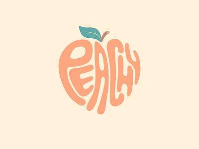 Peachy design flat fruit illustration illustrator peach