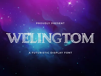 Welingtom - Futuristic Display Font abstract calligraphy conceptual decorative display font futuristic handdrawn handlettering line logotype playful sans sansserif shape
