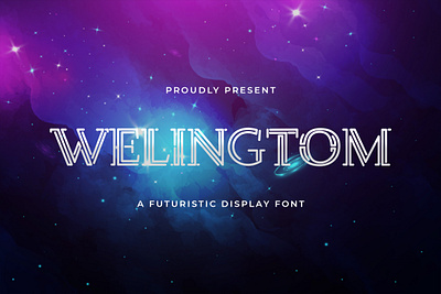 Welingtom - Futuristic Display Font abstract calligraphy conceptual decorative display font futuristic handdrawn handlettering line logotype playful sans sansserif shape