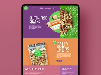 Healthy Snacks Website design design studio ecommerce graphic design health healthy eating healthy food healthy life home page interaction interface snacks ui user experience ux web web design web marketing website website design