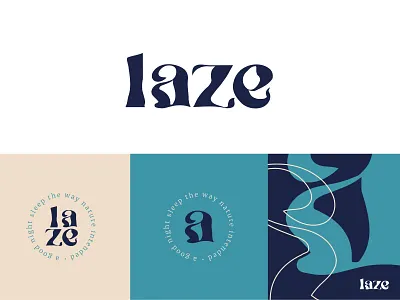 Laze Logo brand cbd logo cbd oil cbdoil colourpalette laze lettering logo logo design logodesign pale colour trend