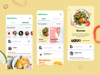 MyRealFood App app design mobile mobile app mobile ui ui ui design uidesign ux ux design