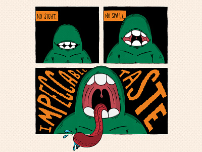 Tongue Monster Comic #1 comic comics hand drawn hand type illustration monster mouth tongue