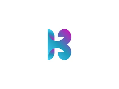 Letter B blue creative gradient color icon icon app illustration letter b logo design logotype mark minimal modern logo monogram pink typogaphy vector