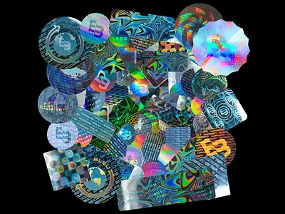 Bleu Estudio Erte bleuestudioerte experimentalestudio genuine genuinebrand holo hologram logo logos madness modern newestudio neólogos sticker design stickers