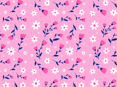 Floral pattern digital flowers flowers illustration illustration pink procreate