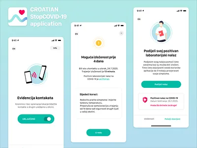 Croatian COVID-19 app app design collaboration covid 19 covid 19 croatia figma illustrations