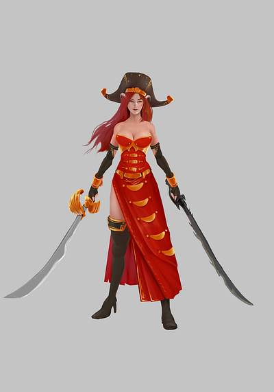 Custom Art: Fantasy on The Seven Seas! character design gaming pirates twitch