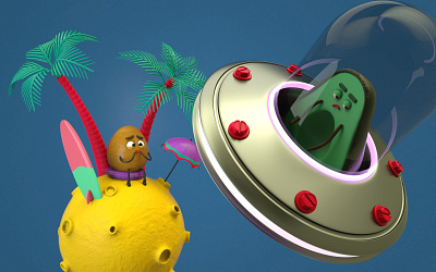 Finding Pit 3d 3dcharacter 3dmonsters avatar avocado c4d character cinema4d octanerender pitch seed