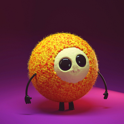 sphere cute monster 3d 3dcharacter avatar character cinema4d cute character cute monster monster