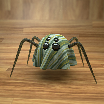 3d spider with cloth 3d 3d art 3dcharacter 3dspider avatar character cinema4d design octane spider