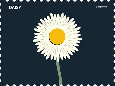 Daisy - Day 2 100dayschallenge 100daysofillustration daisy design dribbble dribbbler flat flower flower illustration flowers illustration illustrator plant illustration plants simple simpleillustration vector