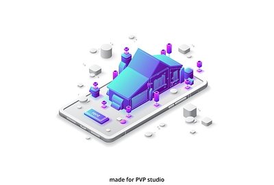 rental app 2d art creative design drawing fineart illust illustration isometric vector