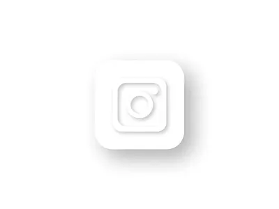Instagram Logo icon instagram skeuomorphism ui white