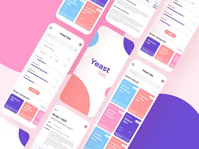 Yeast lab. | iOS app UI 2020 V 02 android app app illustration ios mockup ui uiux ux