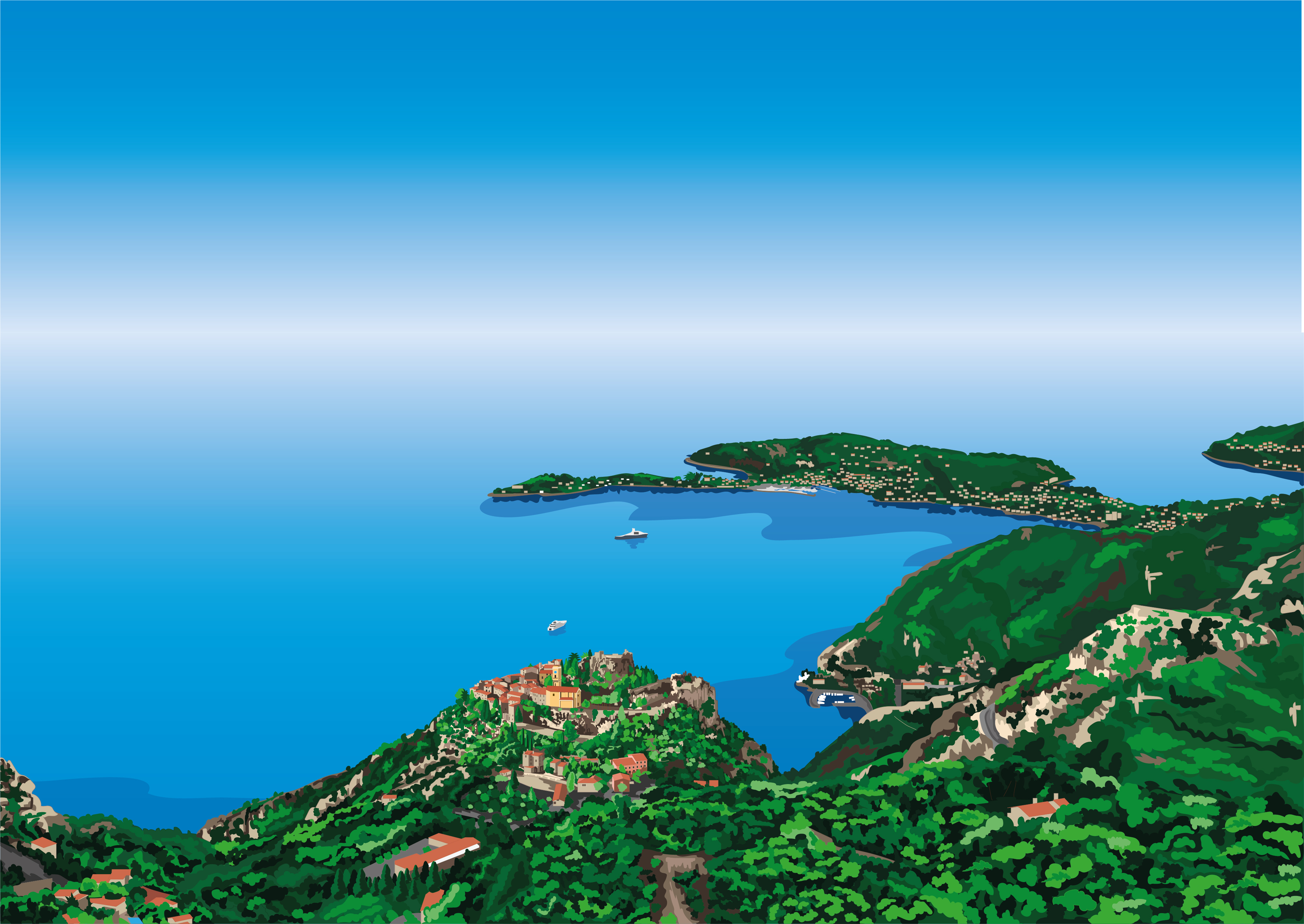 Example of Eze, near Nice, South Of France