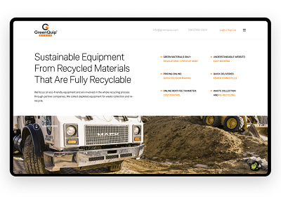 GreenQuip landingpage ui ux