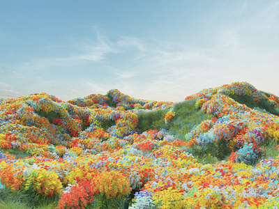 Portal Spaces / Flower Field 3d field flower redshift3d