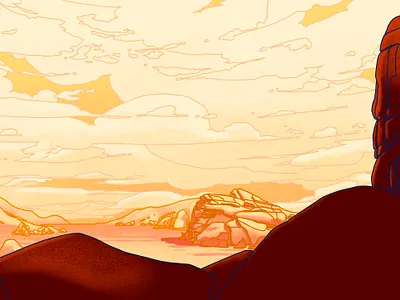 Joshua Tree california camping desert drawing hiking joshua tree landscape landscape illustration national park nature travel