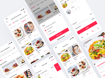 Food delivery app app app design concept delivery design food food app food delivery app interface ios ios app ios design mobile design mobile ui pink product design restaurant ui ux web design