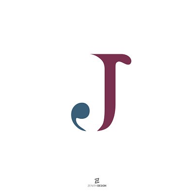 "J" Logo Design blue dark illustration lettermark logo logodesign simple logo zenith design
