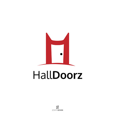 HallDoorz Logo Design branding lettermark logo logodesign red simple logo