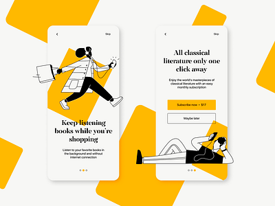 Audiobook mobile app audiobook books design hello dribble illustration ios mobile mobile ui typography ui ux